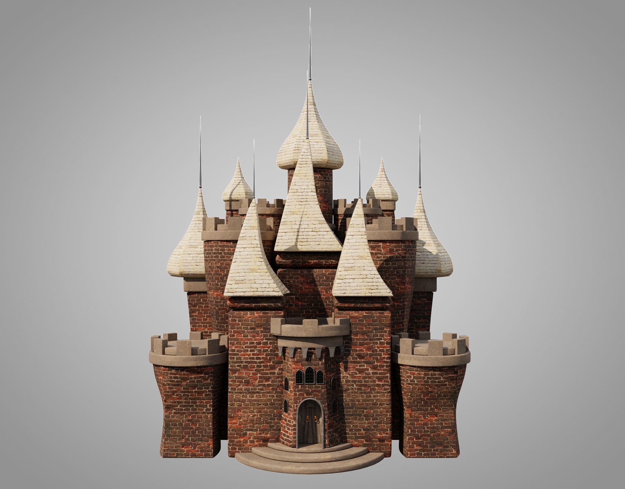 Castle Low-poly 3D model_2