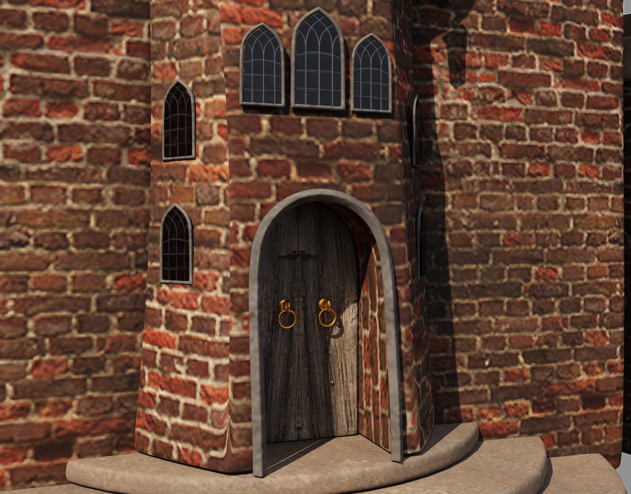 Castle Low-poly 3D model_6