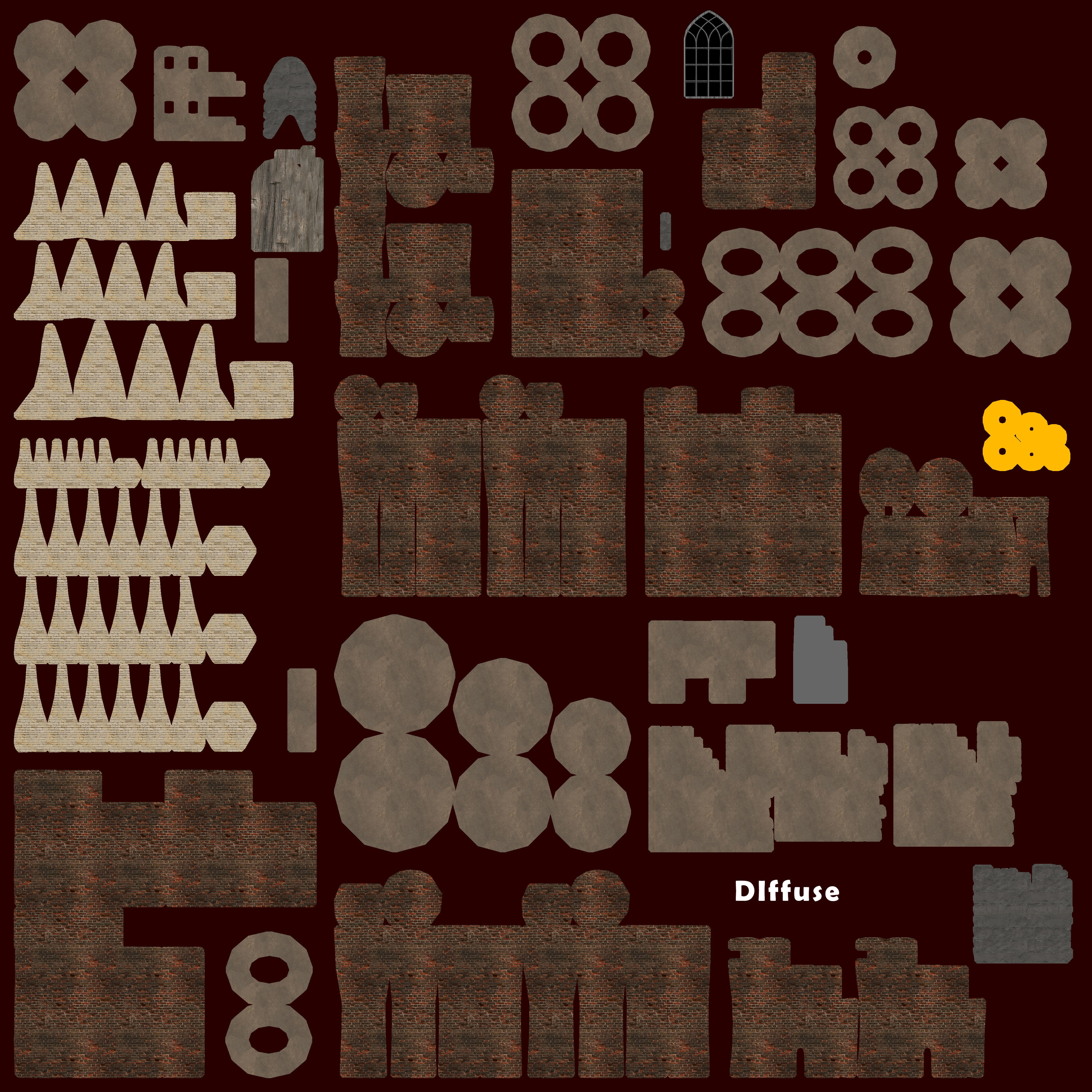 Castle Low-poly 3D model_8