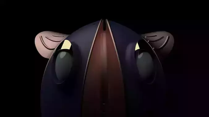 Mysterious fish Low-poly 3D model