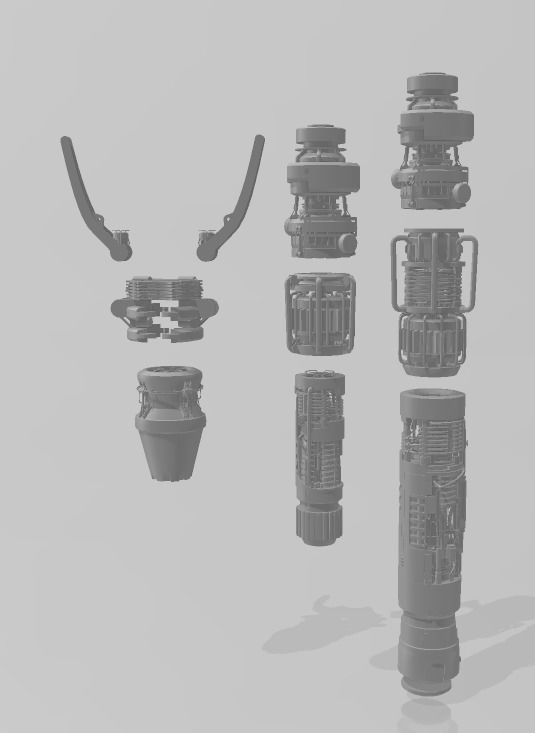 Jedi Survivor Assembly lightsaber 3D print model_2