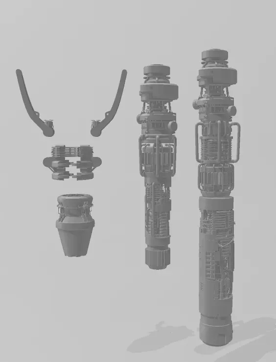 Jedi Survivor Assembly lightsaber 3D print model_0