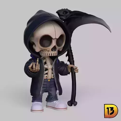 MiniPrint R001 - Skull with scythe