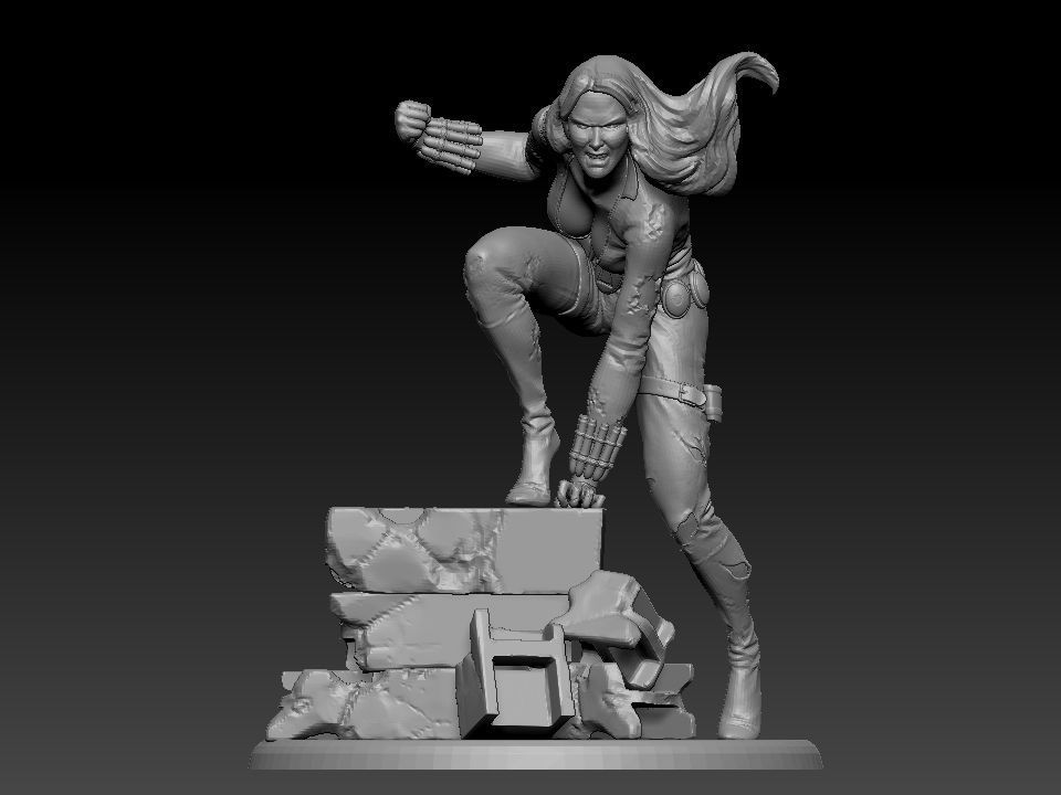 Black Widow ready to 3d print 3D model_1