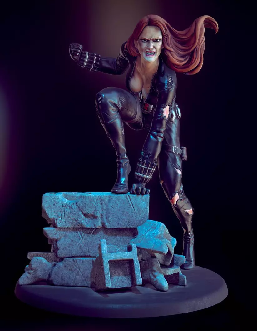 Black Widow ready to 3d print 3D model_0