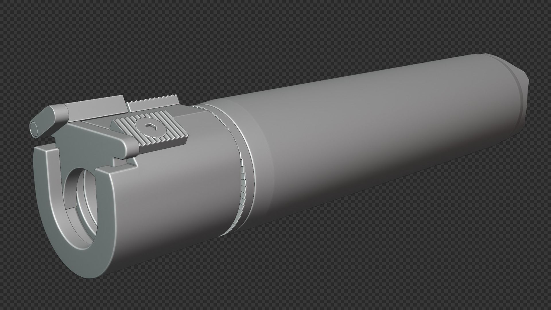 Rotex 5 Supressor Low-poly 3D model_47