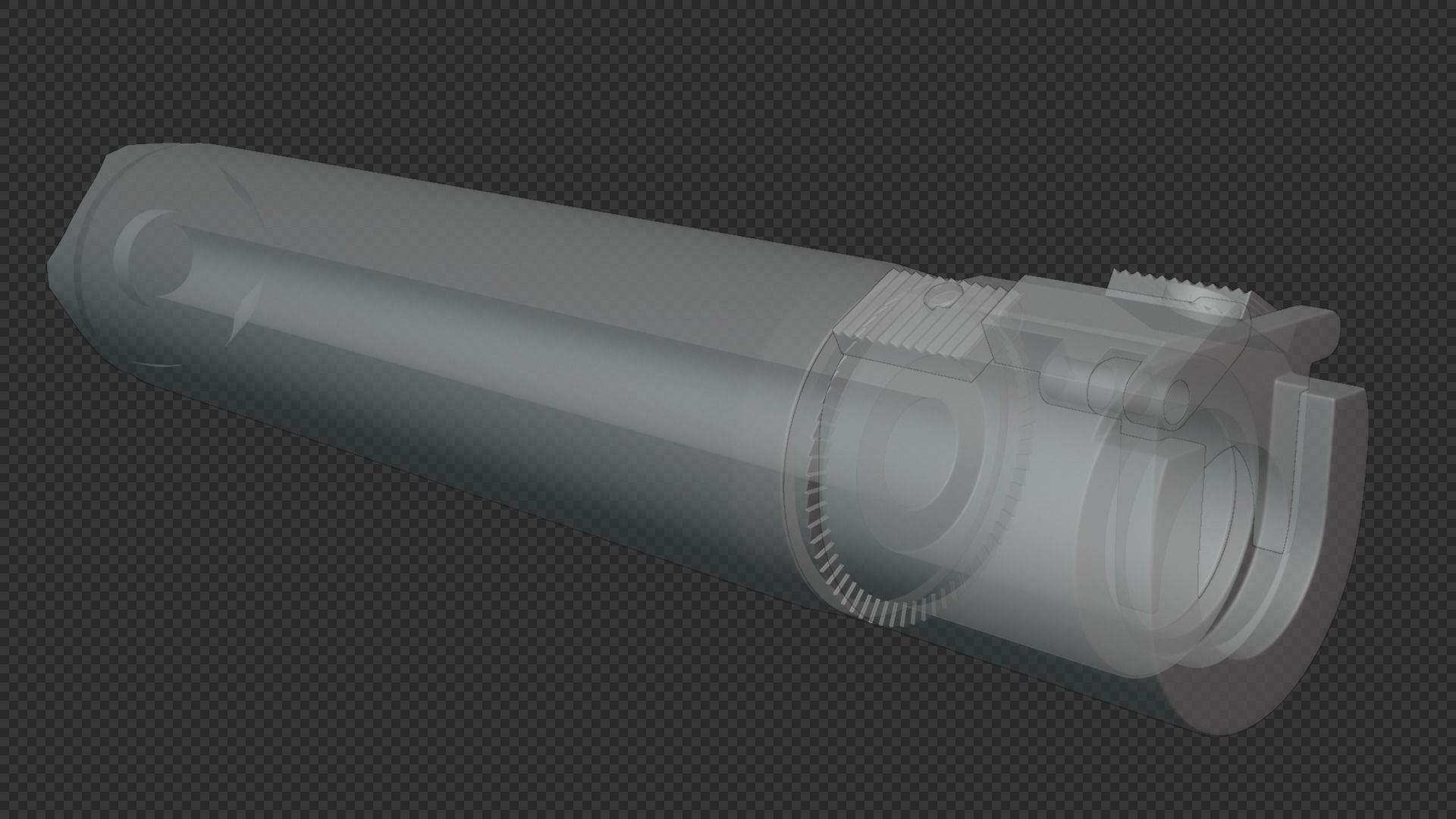 Rotex 5 Supressor Low-poly 3D model_42
