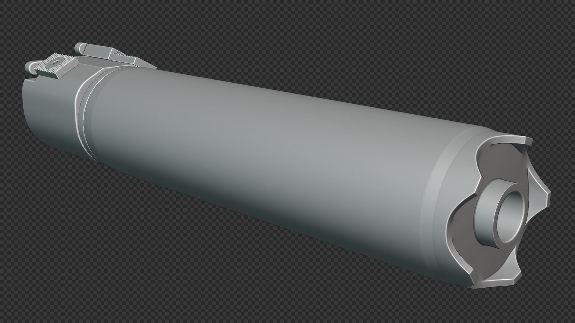 Rotex 5 Supressor Low-poly 3D model_45