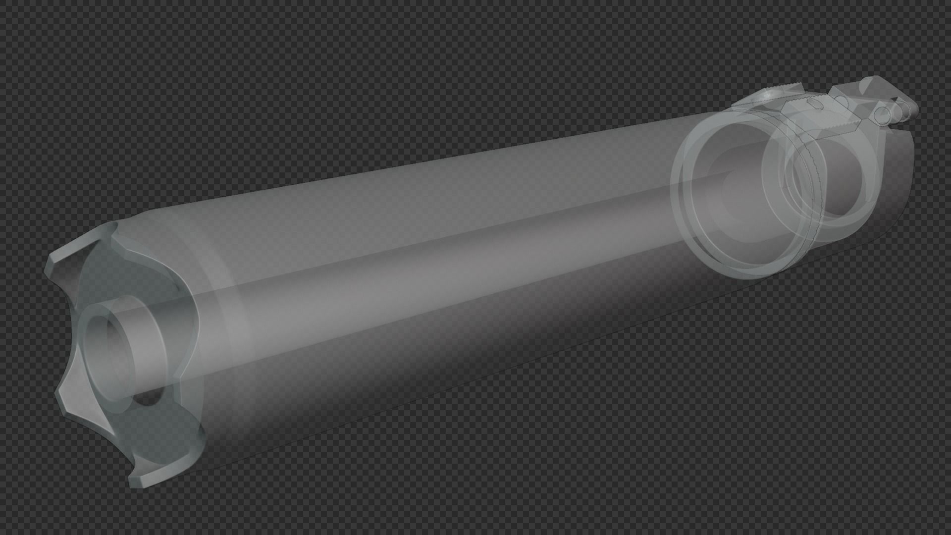Rotex 5 Supressor Low-poly 3D model_40
