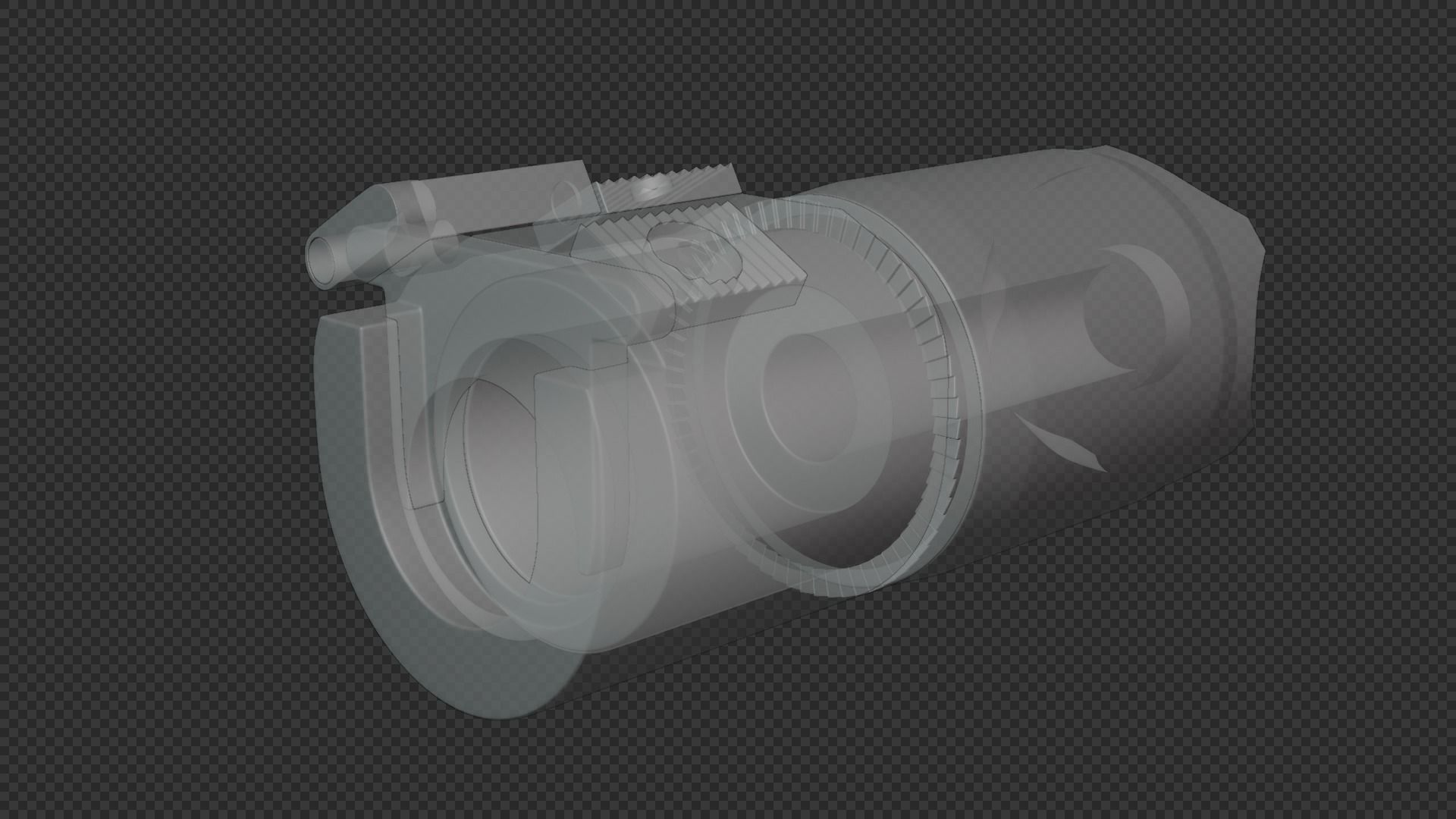 Rotex 5 Supressor Low-poly 3D model_35