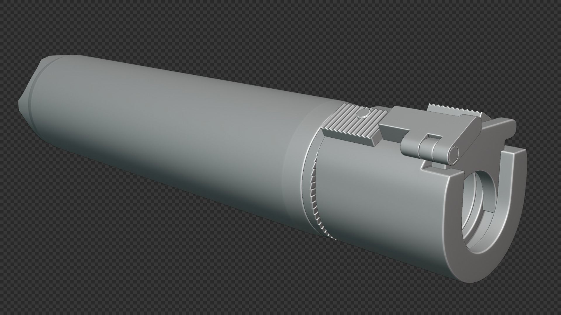 Rotex 5 Supressor Low-poly 3D model_46