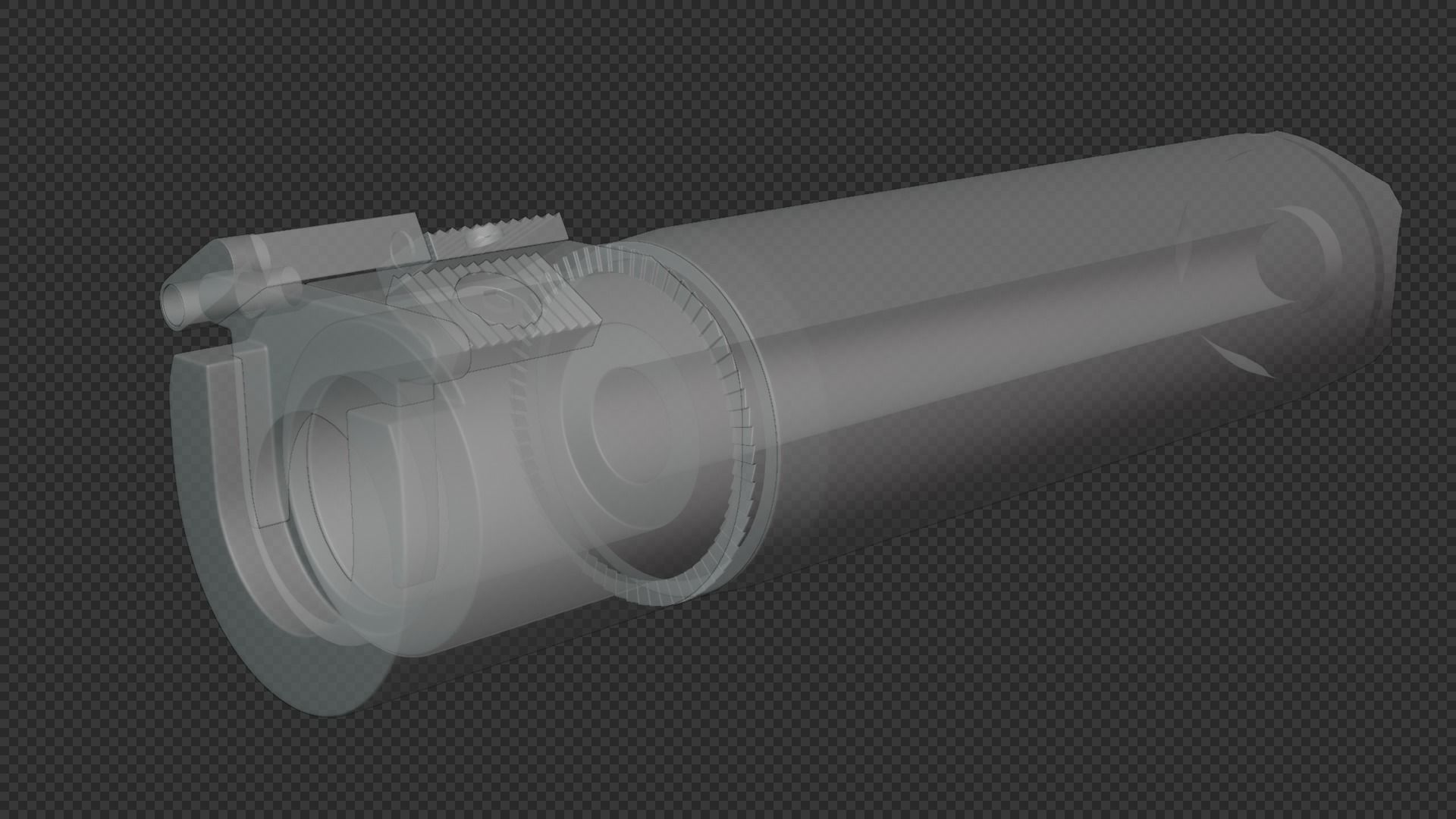 Rotex 5 Supressor Low-poly 3D model_27