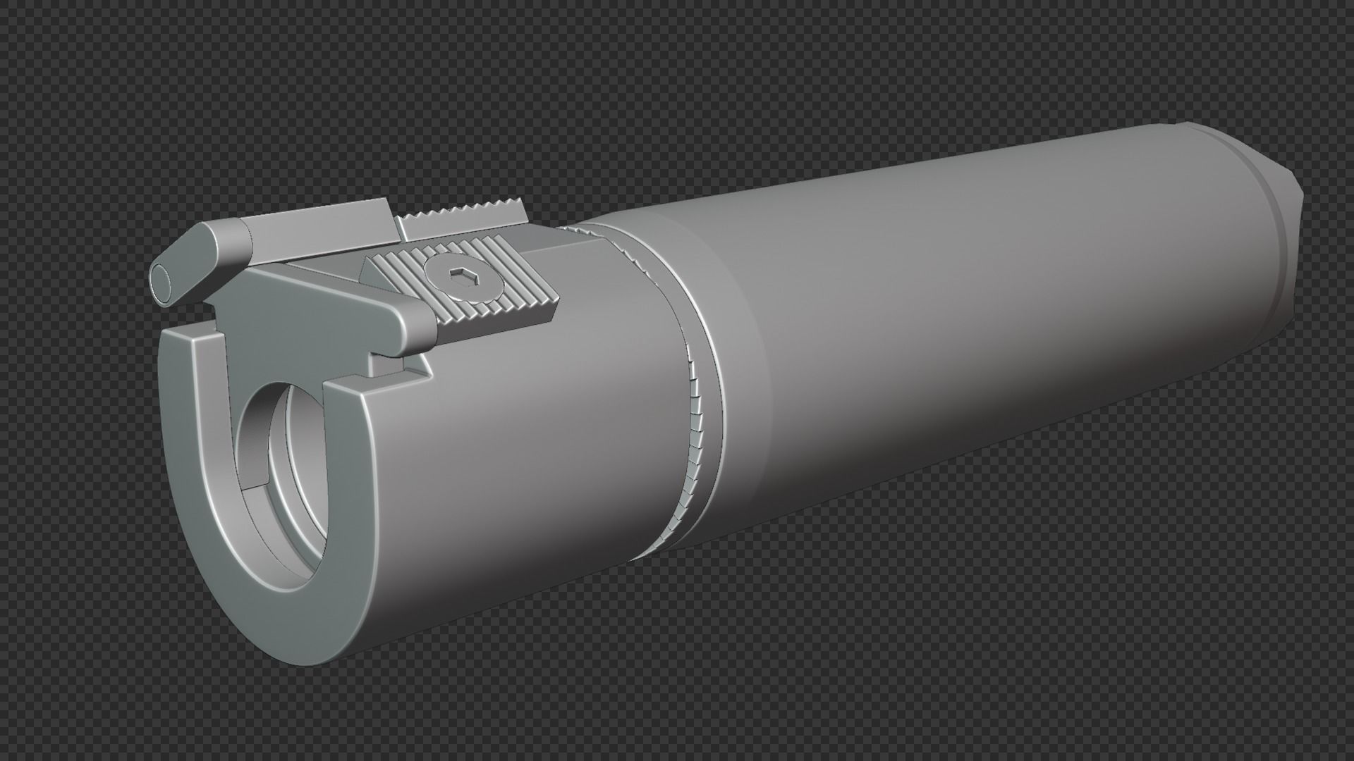 Rotex 5 Supressor Low-poly 3D model_31