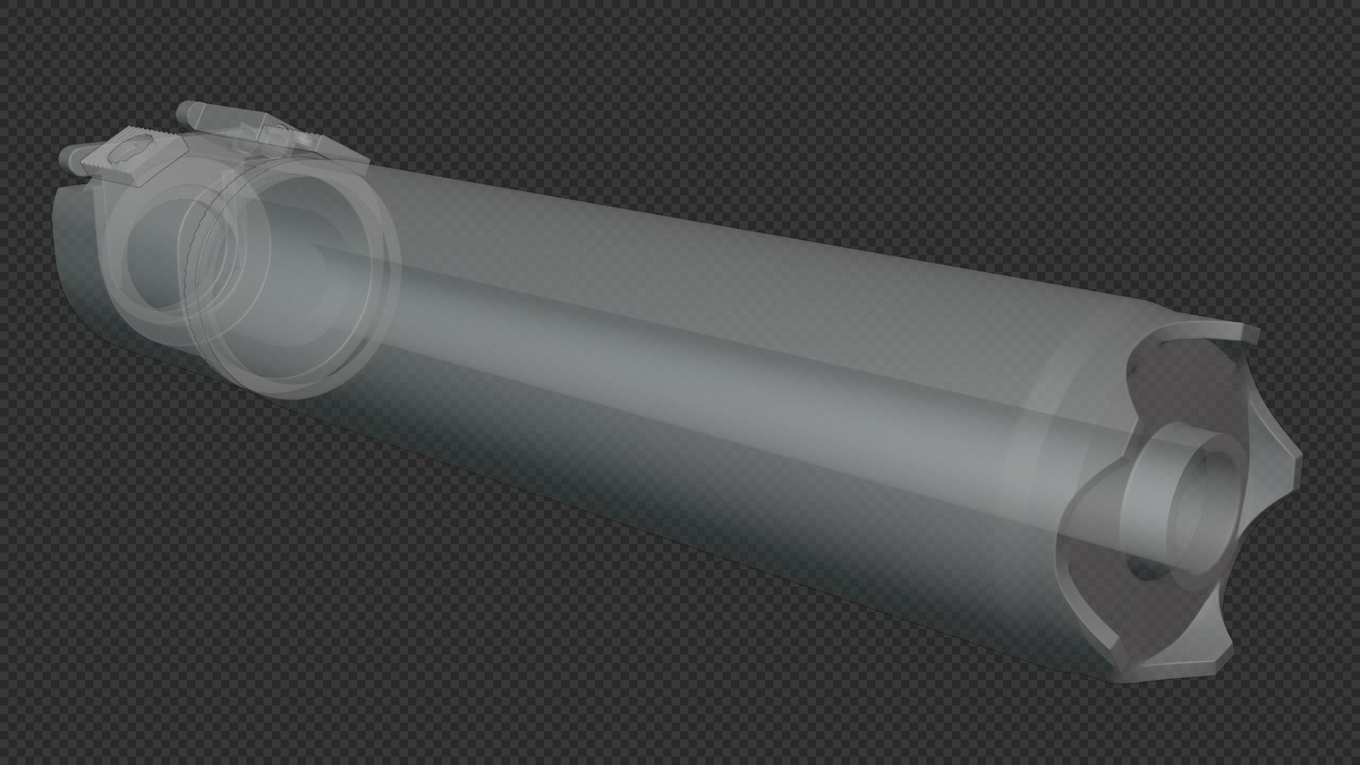 Rotex 5 Supressor Low-poly 3D model_41