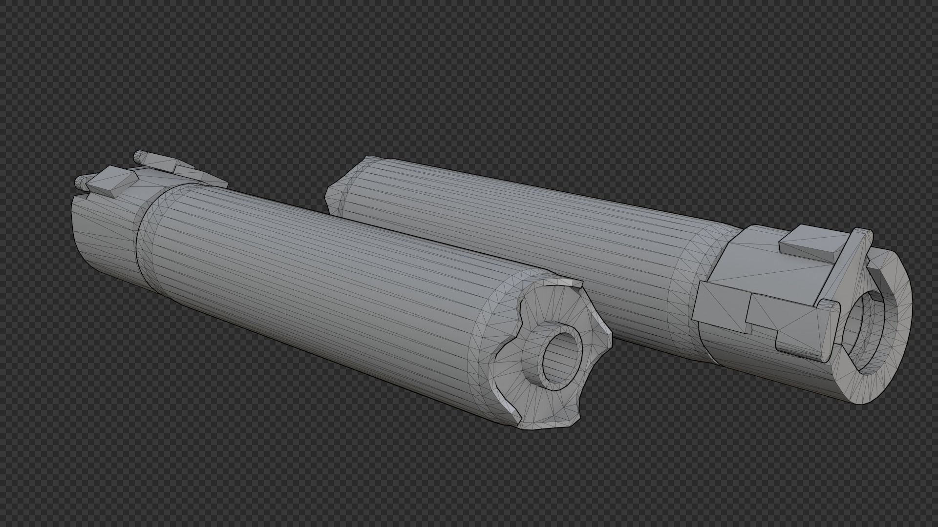 Rotex 5 Supressor Low-poly 3D model_19