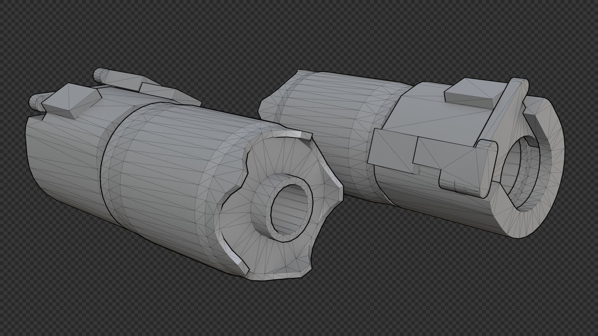 Rotex 5 Supressor Low-poly 3D model_23