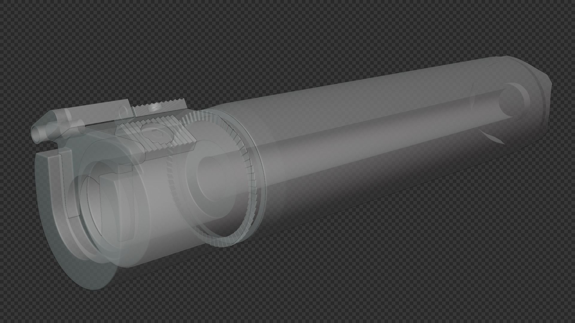 Rotex 5 Supressor Low-poly 3D model_43