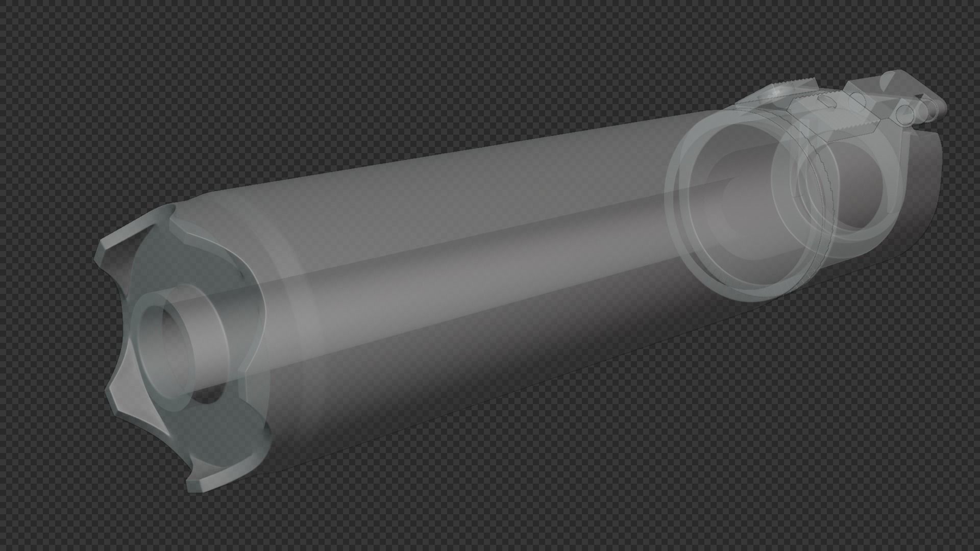Rotex 5 Supressor Low-poly 3D model_24