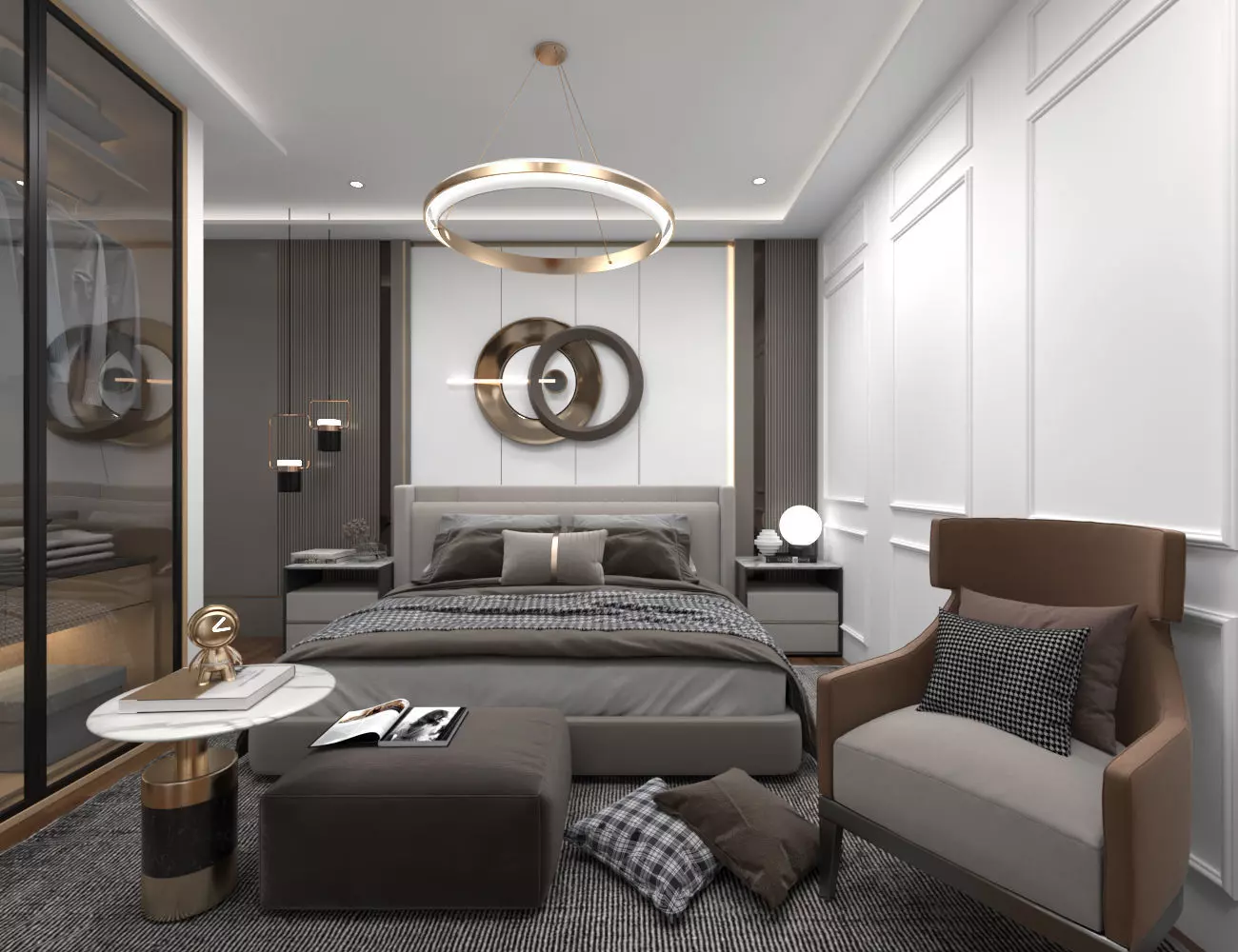 living room interior scene 3D model 3D model_0