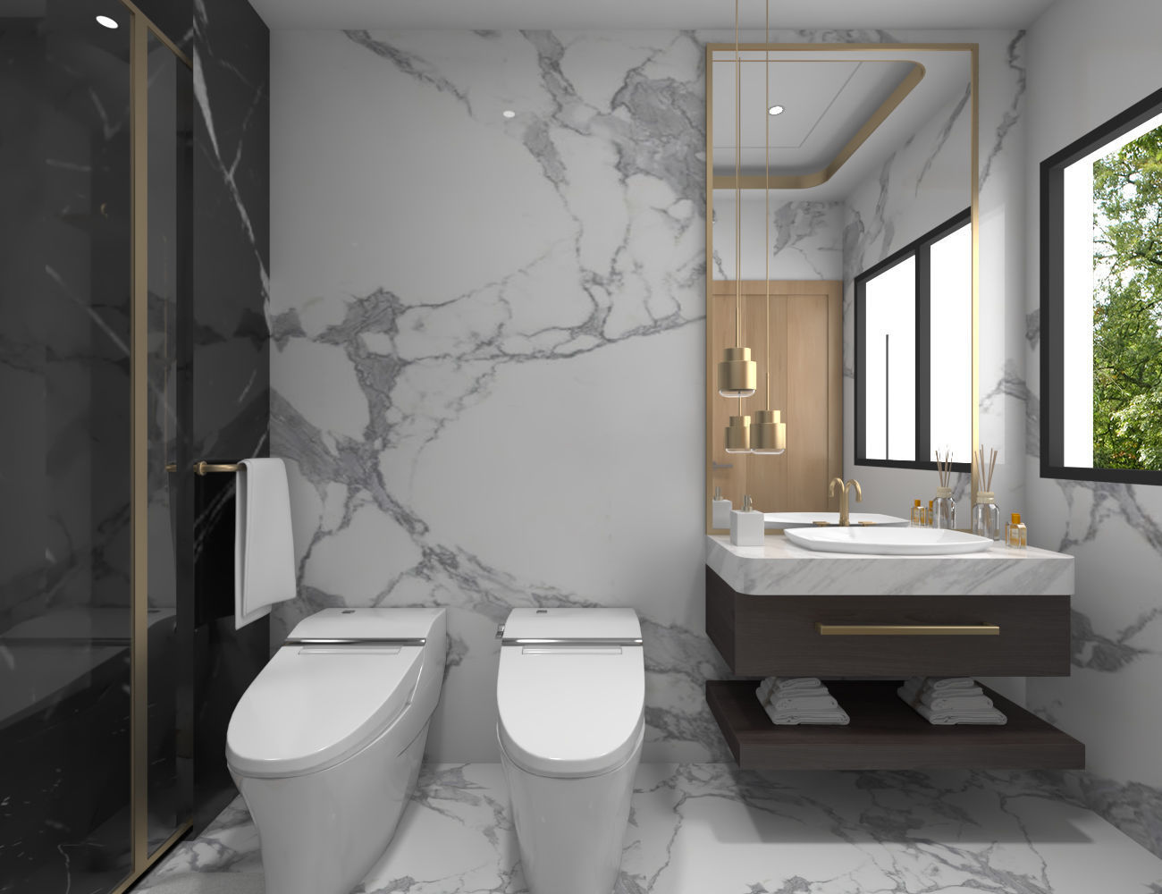 living room interior scene 3D model 3D model_11