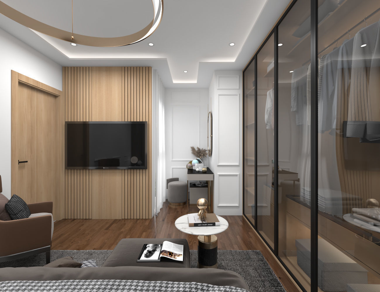 living room interior scene 3D model 3D model_8