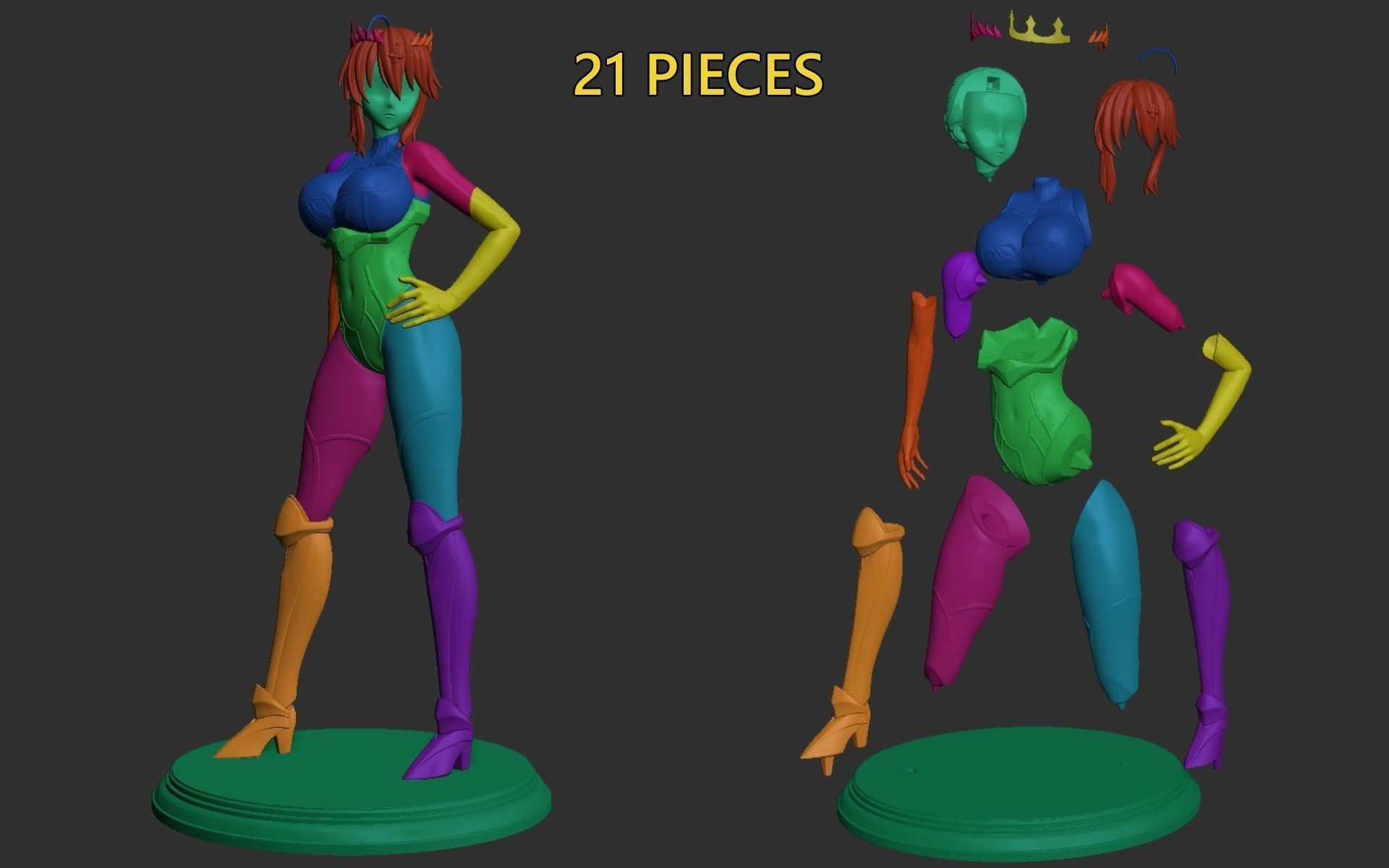 Artoria Pendragon 3D print model_2