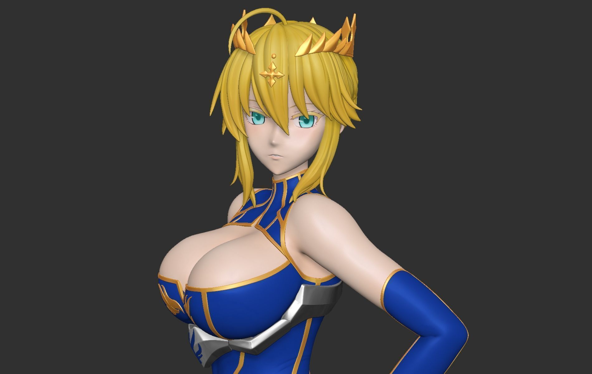 Artoria Pendragon 3D print model_4