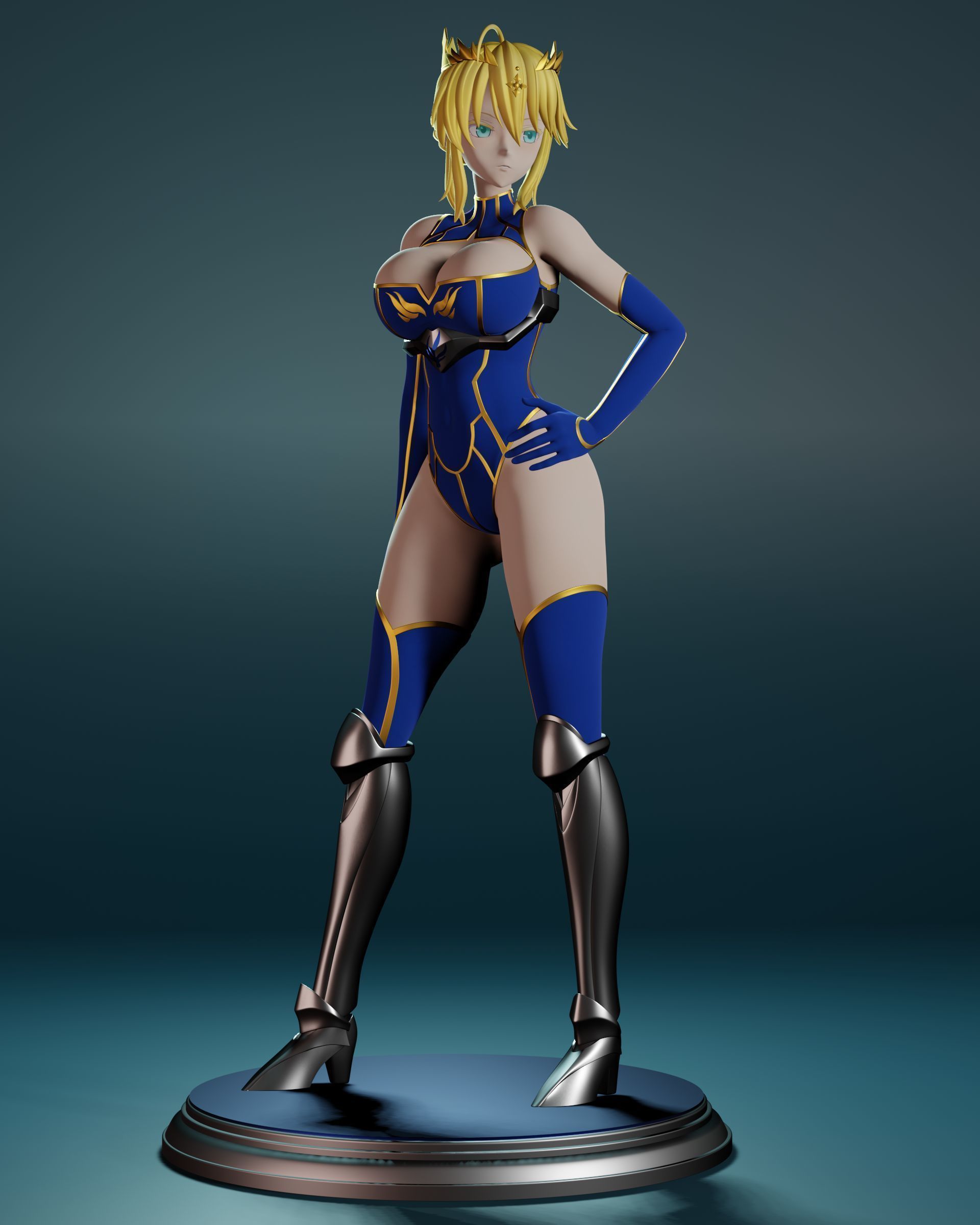 Artoria Pendragon 3D print model_3