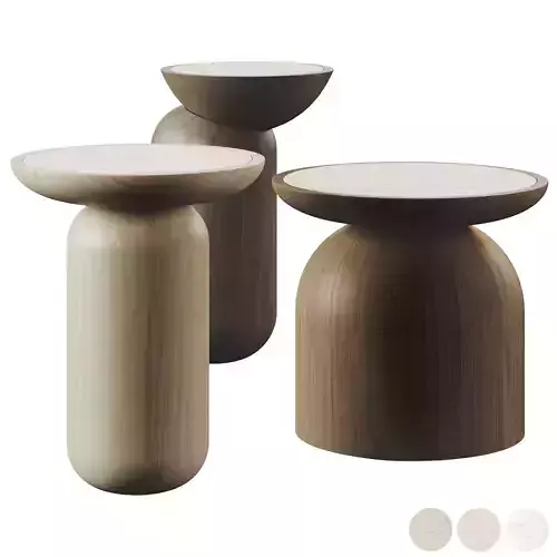 Mezcalitos Set Side Tables Low-poly 3D model