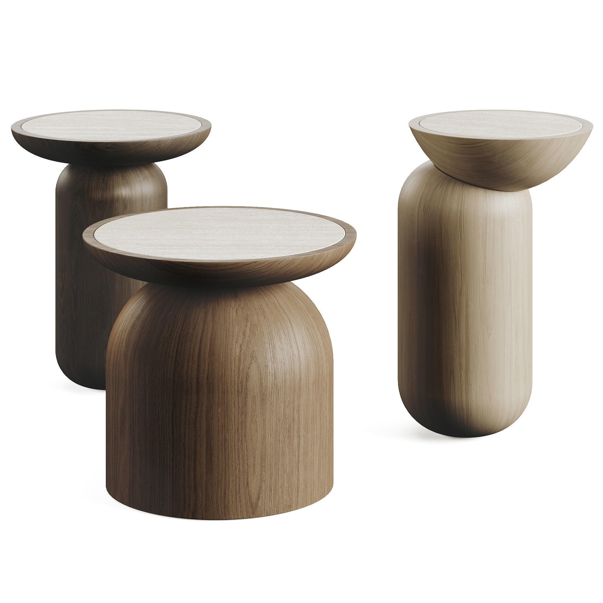 Mezcalitos Set Side Tables Low-poly 3D model_1