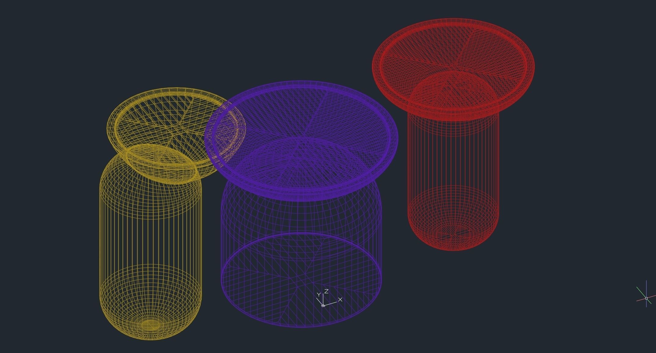 Mezcalitos Set Side Tables Low-poly 3D model_6