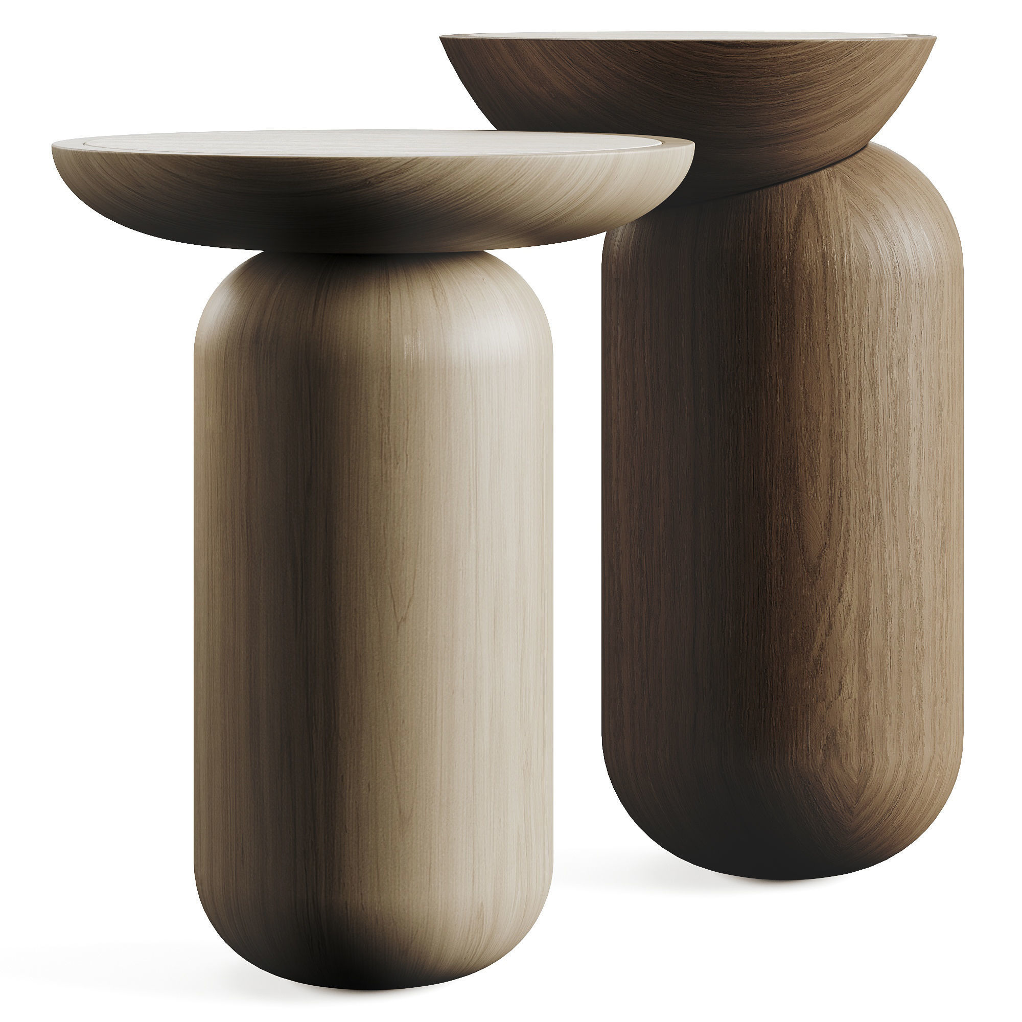 Mezcalitos Set Side Tables Low-poly 3D model_3