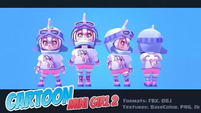 Cartoon Mini Girl 2