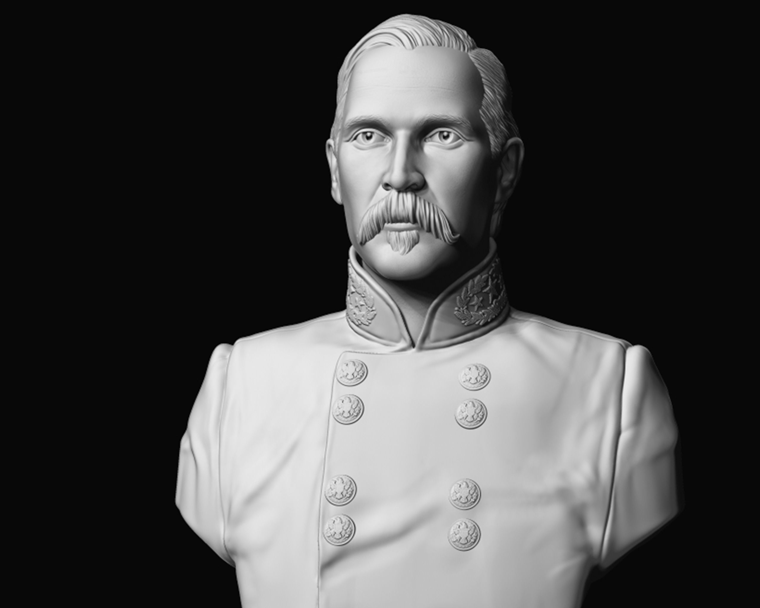 General Henry Heth bust sculpture  3D print model_3