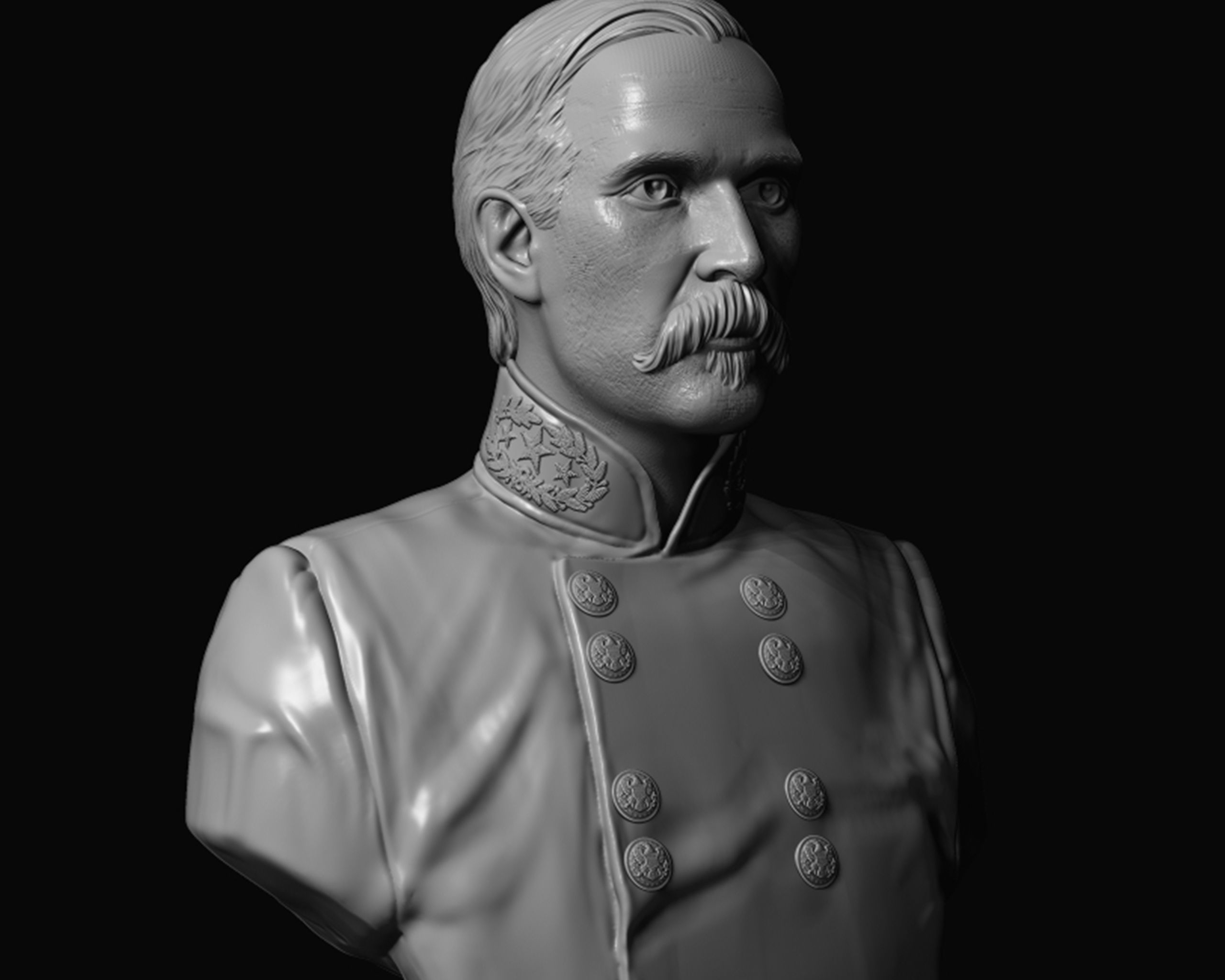 General Henry Heth bust sculpture  3D print model_11
