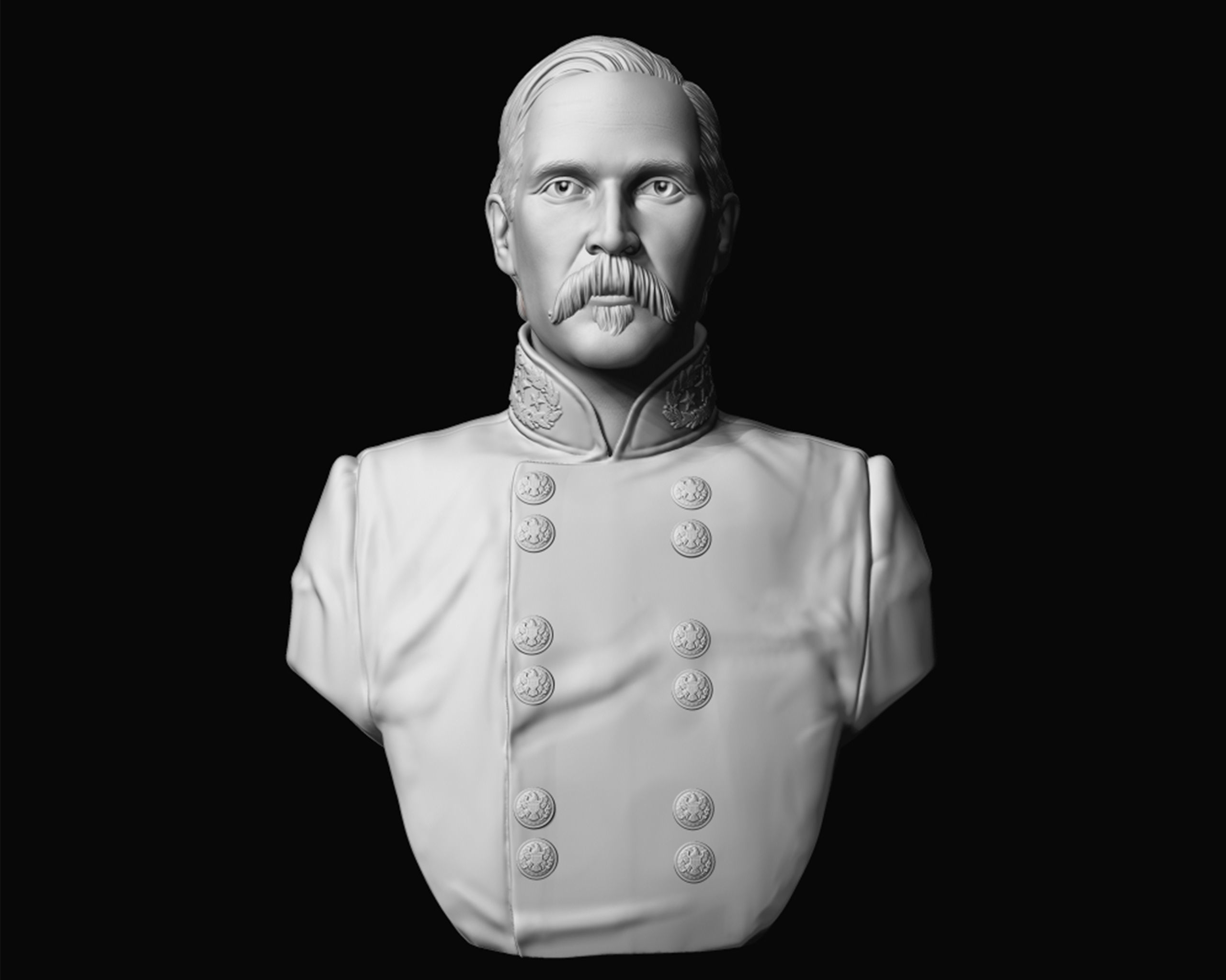 General Henry Heth bust sculpture  3D print model_2