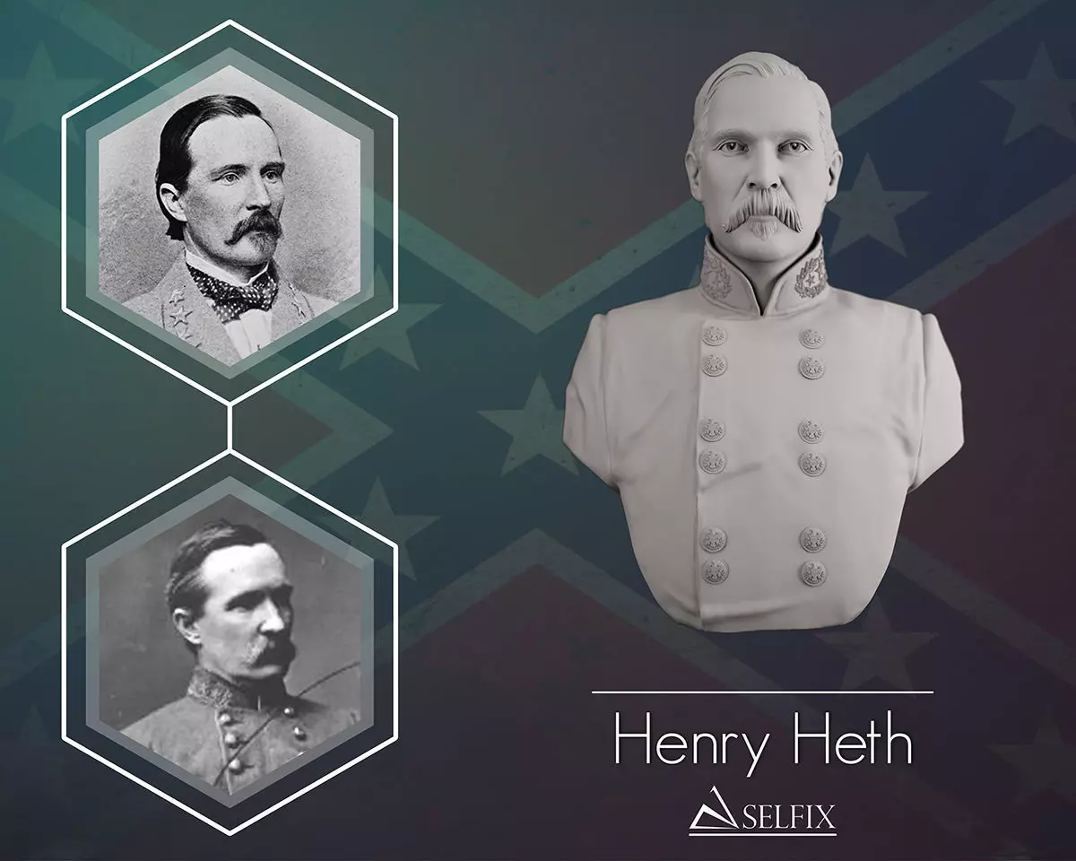 General Henry Heth bust sculpture  3D print model_0