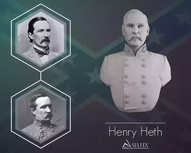 General Henry Heth bust sculpture  3D print model