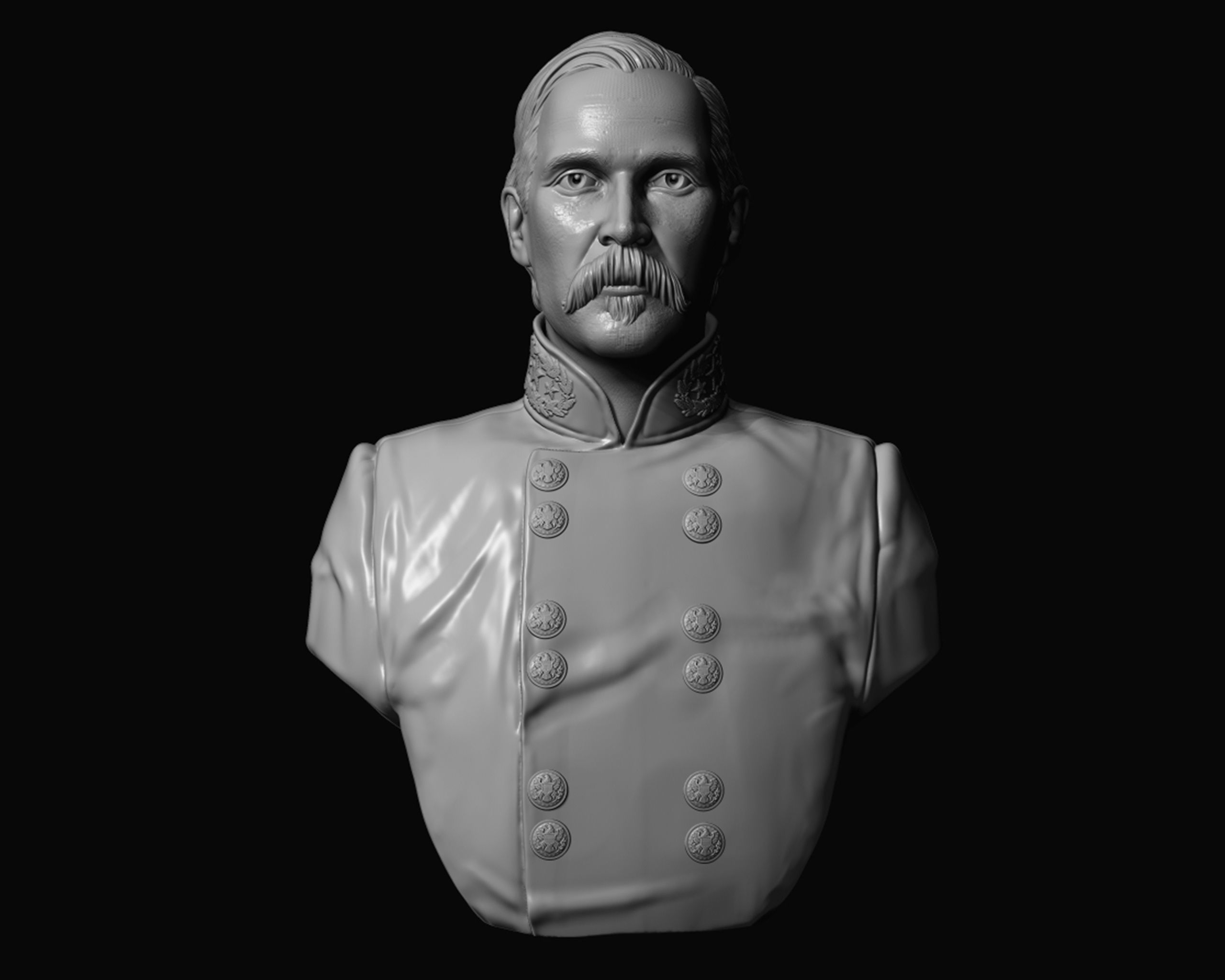 General Henry Heth bust sculpture  3D print model_10