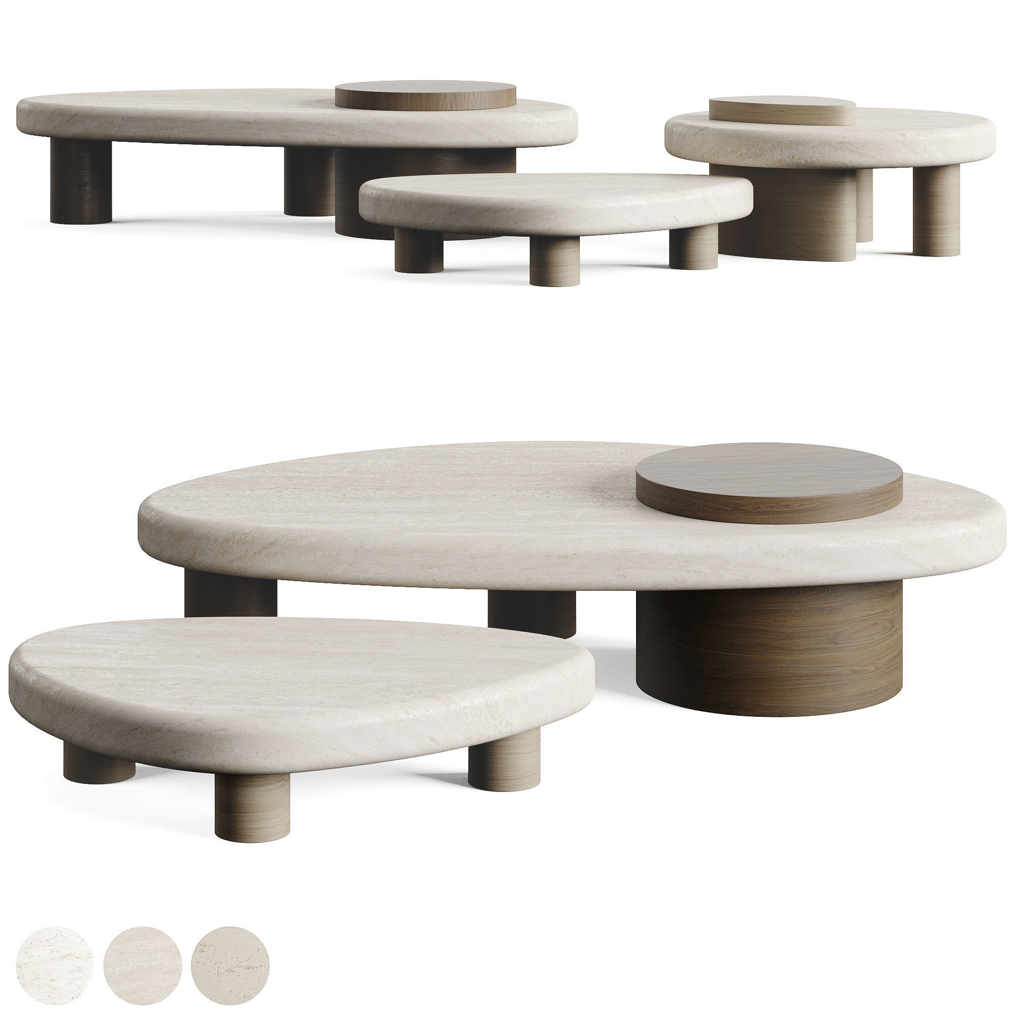 Trussardi Larry Coffee Table Low-poly 3D model_1