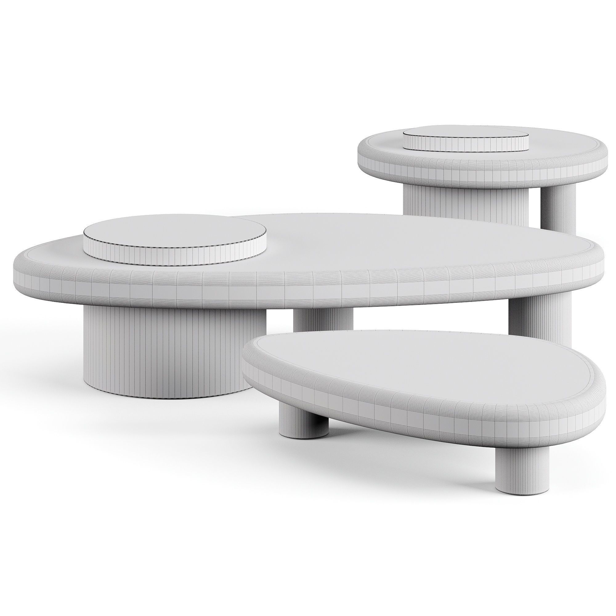 Trussardi Larry Coffee Table Low-poly 3D model_7