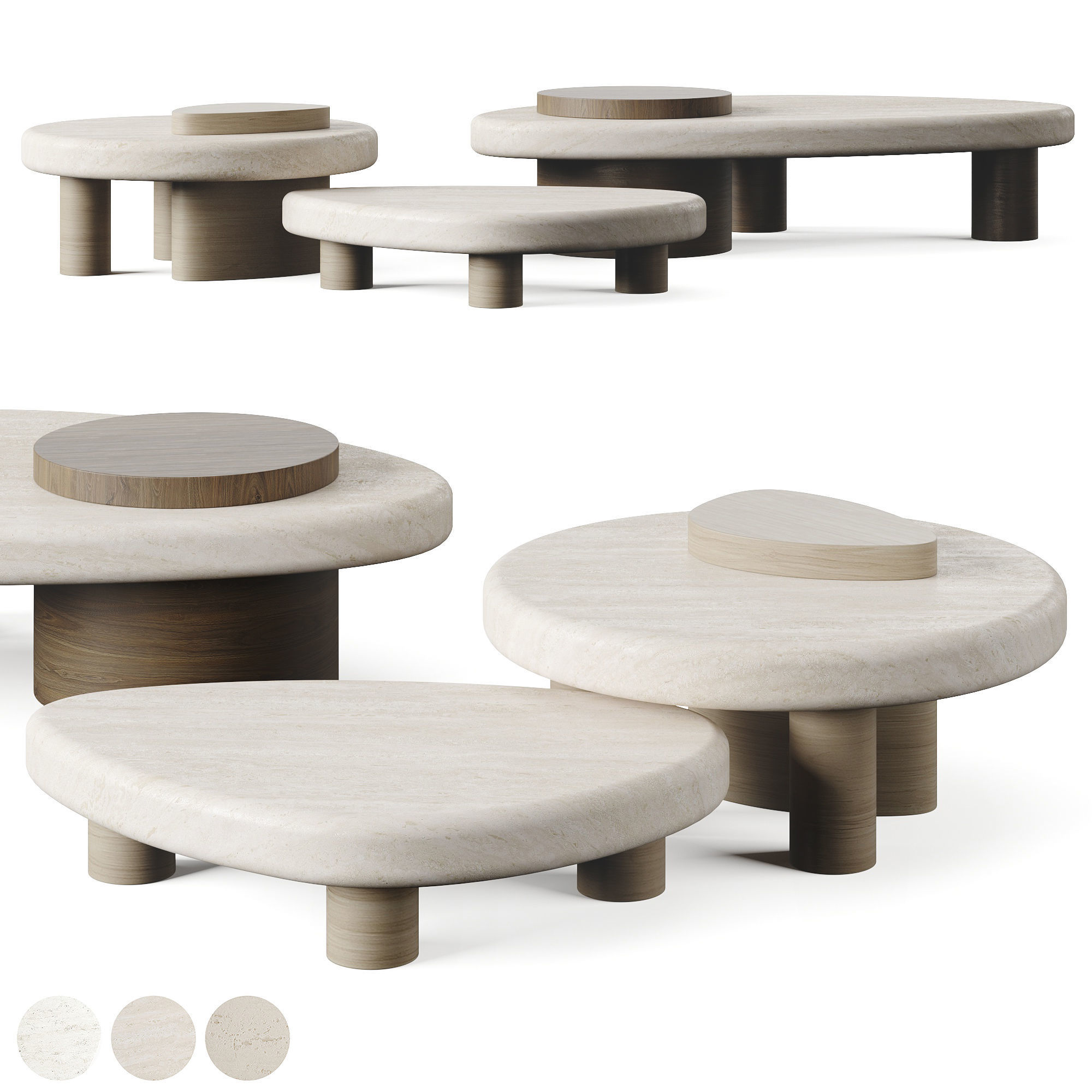 Trussardi Larry Coffee Table Low-poly 3D model_2