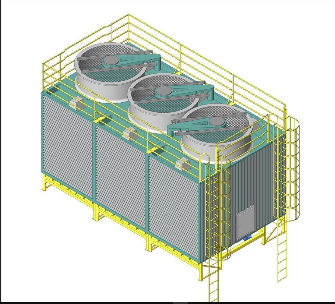 Cooling Tower-38 Low-poly 3D model_2