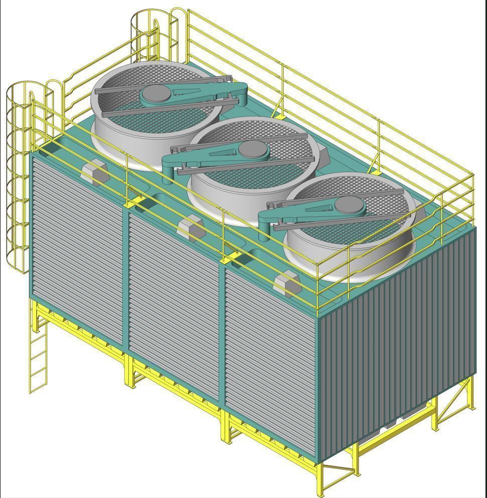 Cooling Tower-38 Low-poly 3D model_1
