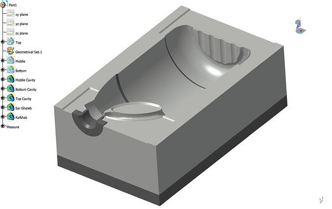 3D Model of the Mold and Bottle 3D model