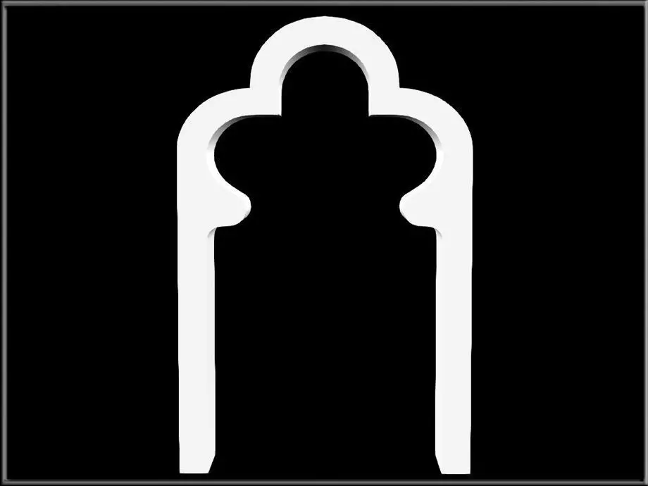 Trefoil arch 02 Low-poly 3D model_0