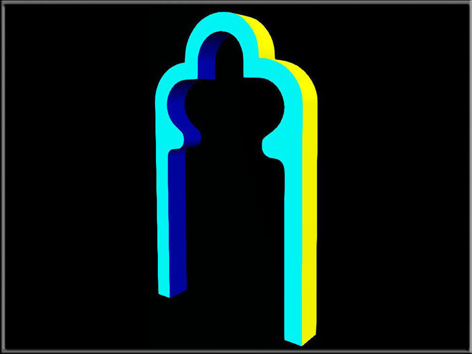 Trefoil arch 02 Low-poly 3D model_3