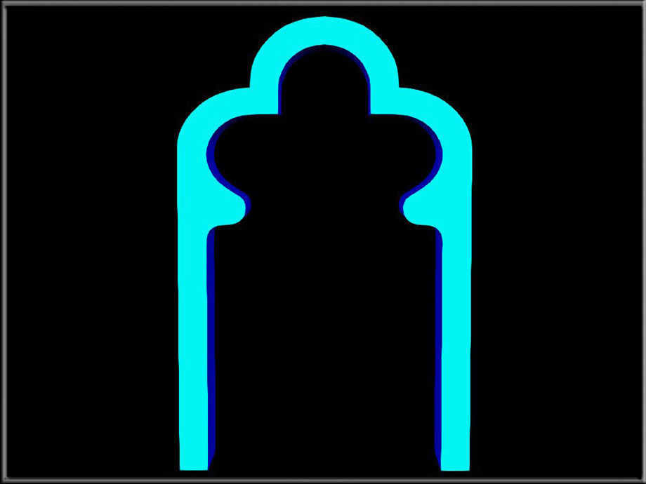 Trefoil arch 02 Low-poly 3D model_1