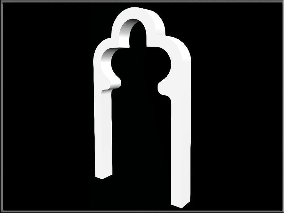 Trefoil arch 02 Low-poly 3D model_2