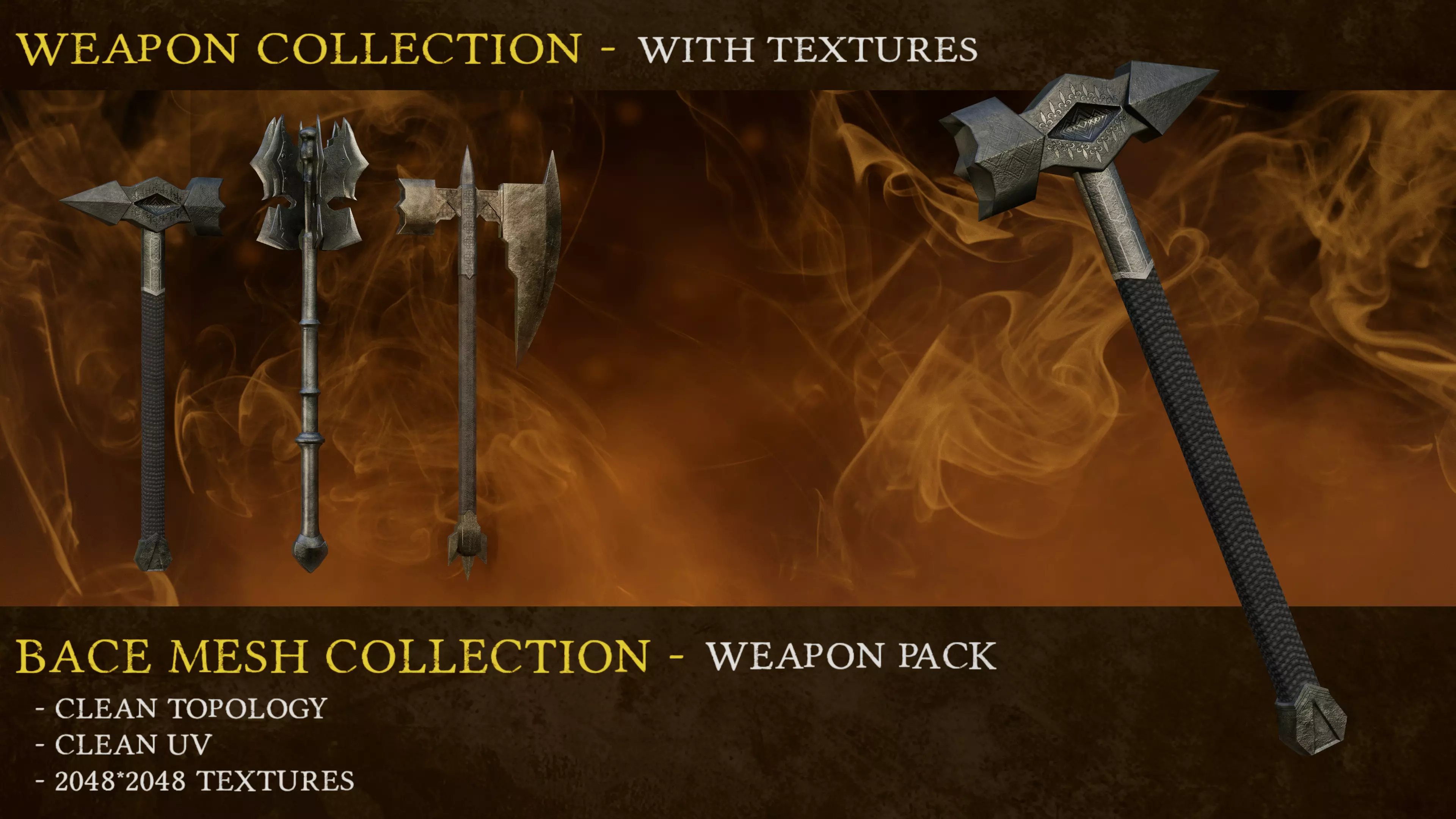 Weapons Pack Free low-poly 3D model